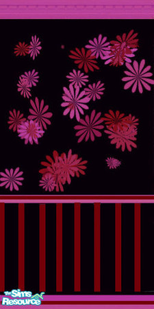 Sims 2 — Bright Delight Wall by oldmember_justme11806 — This goes the with the bright delight bedroom set.