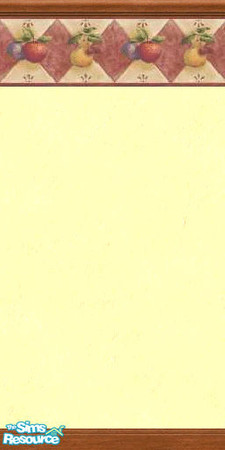 Sims 2 — Fruity diamond wallpaper! by mu51cal — A nice light wallpaper with a bright trim! Good for kitchens or dining