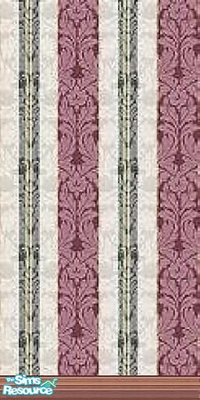 Sims 2 — Fixin's by Lorah — purple green white stripes