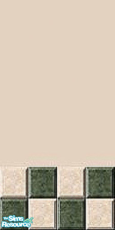 Sims 2 — Cream and Green Tile Wall by Lorah — green, beige, cream