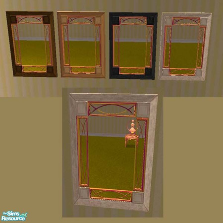 Sims 2 — Vanity mirror by buntah — This is the mirror for my Vanity set. The reddish gold edging is shown with all