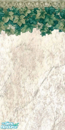 Sims 2 — D2DGreen Ivy Wall by D2Diamond — Green Ivy on a White Marble wall. There is a white marble floor to match.