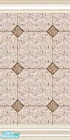 Sims 2 — Tall Wall by Lorah — Beige brown with diamonds