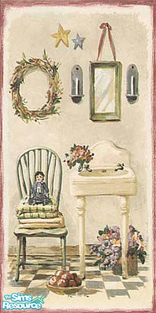 Sims 2 — Antique Bath Wall by Lorah — By Lorah at TSR