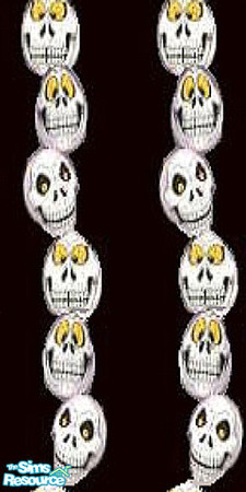 Sims 2 — Skulls by Lorah — Halloween skulls in black white and yellow. By Lorah for TSR
