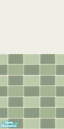 Sims 2 — Green Tiles 1 by karlik-nos — Cream paint / ceramic tiles in three shades of green.