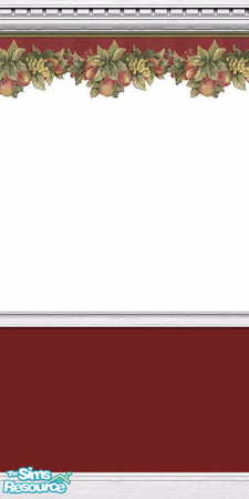 Sims 2 — VS Elegant Fruit Wallpaper by Vanilla Sim — My first wall. This elegant fruit wallpaper can bring warmth to your