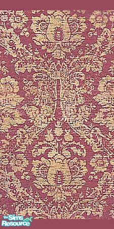 Sims 2 — Dark Pink Royal Wallpaper by clcny20 — A dark pink royal wallpaper with gold etchings