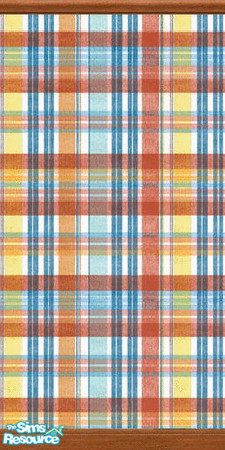 Sims 2 — JP Plaid 2 by Jonchloe — Bright Primary Colored Plaid Wall!