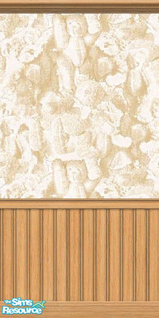 Sims 2 — Beary Charming by chasereuben1983 — A soothing wallpaper trimmed in light wood, perfect for the unisex nursery,
