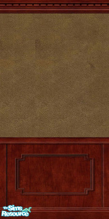 Sims 2 — Leather-like Wallpaper by oldmember_hunny-girl — Dark Wood paneling with a Leather-like Wallpaper