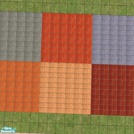 Sims 2 — Floortile Set by Malitia — A set of 6 different colored floortiles.
