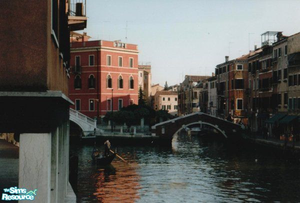 Sims 2 — Venisian Murial in 4prts by jmin798 — A 4 part murial of a Venisian Canal.