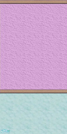 Sims 2 — bright wall set 2 - Tambriah Wall Set 3 2 by tambriah — purple top & teal bottom with maple top trim &
