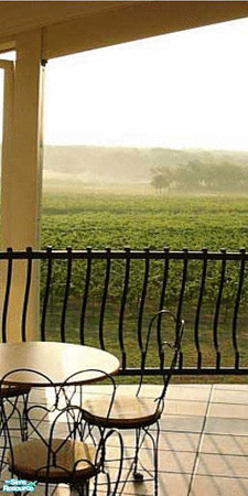 Sims 2 — Vineyard Wall Mural - Panel 2 by TrailRunner782 — A view of the vineyard at Spring Valley from the patio. Panel