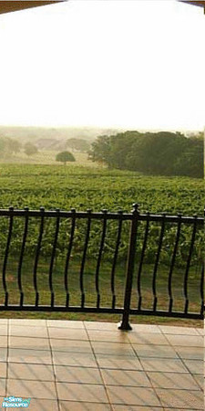 Sims 2 — Vineyard Wall Mural - Panel 3 by TrailRunner782 — A view of the vineyard at Spring Valley from the patio. Panel