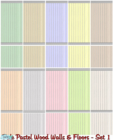 Sims 2 — Pale Pastel Wood Walls & Floors Set 1 by shadow66 — From my \'Pale Pastels Collections\', the first of two