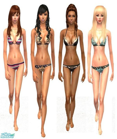Sims 2 — 4 Bikinis by Chiakiii — Enjoy :3