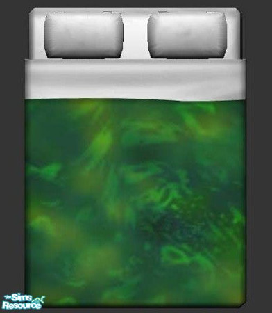 Sims 2 — Green Water Bedding by briachant — Green Water Bedding