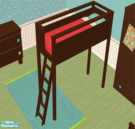 Sims 2 — Flea Market Kid\'s Bedroom - Top Bunk by agaliha5 — The meshes used to create this are by the talented Chrissy