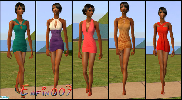 Sims 2 — 5 mini dresses  by enfin007 —  