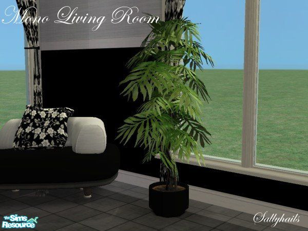 Sims 2 — Mono Living Room - Potted Fiscus by sallyhails — For those Sims who crave a black and white exsistence. Set