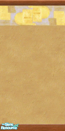 Sims 2 — Brown wallpaper by mu51cal — Brown wallpaper with a orange and blue trim