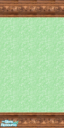 Sims 2 — Oak Mold Asphalt Green by MajorEd — Oak base and crown molding, asphalt green paint.