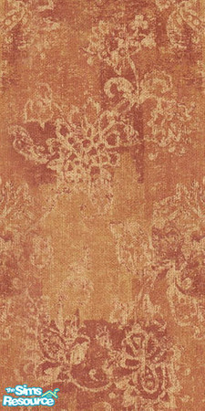 Sims 2 — Red and Gold by Vexy — Red and gold textured floral wallpaper.