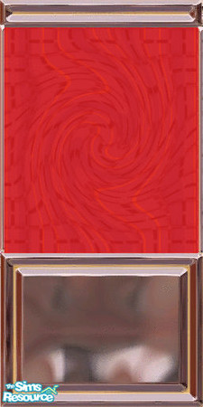 Sims 2 — Red wallpaper with chrome by buntah — This is the wall for my Red Chrome Bedroom set. Red wallpaper with chrome