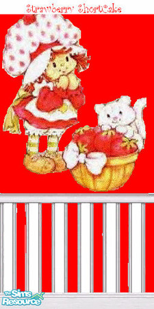 Sims 2 — Strawberry Shortcake by megno072 — A cute Strawberry Shortcake wallpaper for the cute lil sim girls.