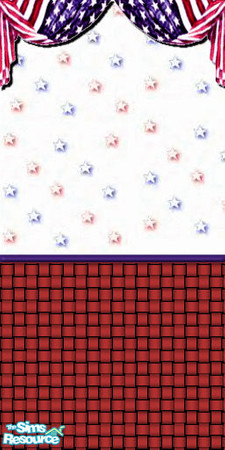 Sims 2 — USPatriotWeave by HeavenlyAngel — Another Patriotic wallpaper with a weave look.