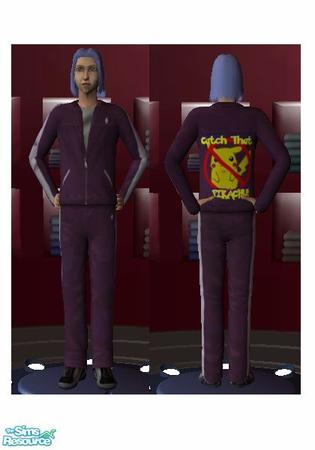 Sims 2 — Catch that Pikachu! by AutumnFantasy — Work that sweat with one thing on your mind, catch that Pikachu! Thats