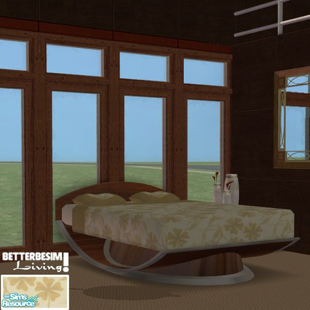 Sims 2 — DuoTone Bedding set, color Sand by BetterbeSim — Bedding with a flowerpattern in Sand duotone. Created by