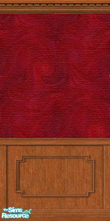 Sims 2 — Red room paneling by klsypam28 — Paneling in a deep red for study or den