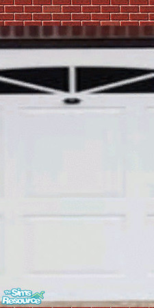 Sims 2 — White Garage door Center by lledford — Center for white garage door.