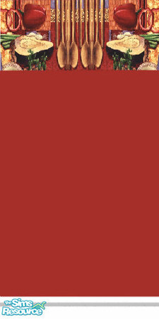 Sims 2 — Veggie-Lovers Bordered Wallpaper by clcny20 — A veggie bordered wallpaper, on a red-orange background, with