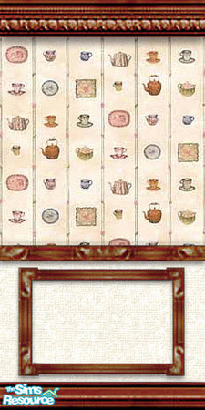 Sims 2 — am_kitchen02 by Cruella — Elegant kitchen wallpaper.