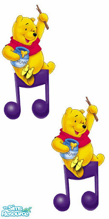 Sims 2 — Pooh Bear Wallpaper by candicna — Matches pooh bear floor. This is a Disney image, I did not create it.
