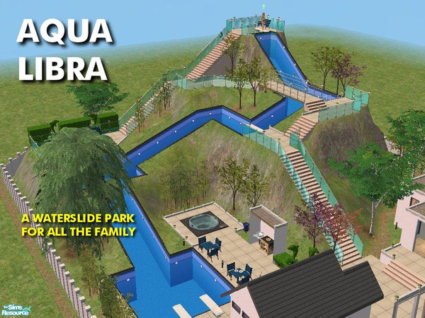Sims 2 — Aqua Libra by Tiko — Stylish and rewarding water park for all the family. Hi-dive and high series of elegant