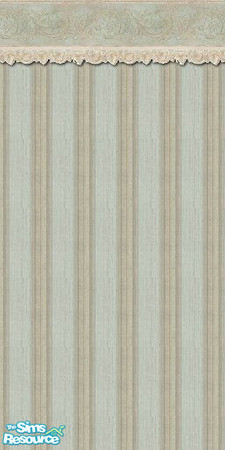 Sims 2 — Fancy Stripes by Anjewelika — A classy green and neutral stripe with decorative border that looks awesome in any