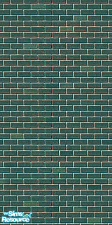 Sims 2 — Green bricks external wall by TSR Archive — Green bricks external wall