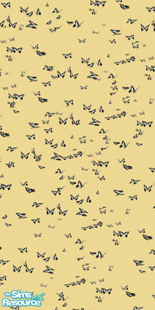Sims 2 — wallpaper 1 by loesjenikita —  wallpaper met zwart vlinders er op