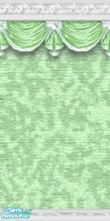 Sims 2 — am_victoriangreen by Cruella — Victorian style wallpaper in green.