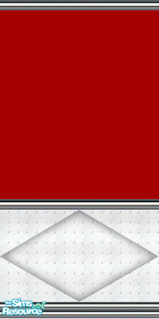 Sims 2 — 50's Diner Red Paint & Steel Paneling by dotcombuilder — 50's diner inspired wall with red paint, chrome