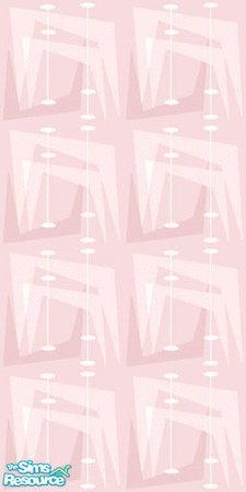 Sims 2 — Retro 50's Pink Pattern Wallpaper by thecultofheather — Retro 50's pattern in pink on wallpaper.