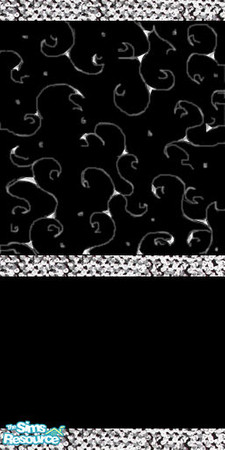 Sims 2 — Ghost Wall Echo by echo66 — Black and Silver walls with ghostly white swirls. Perfect for rooms that need a