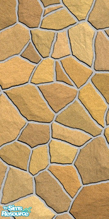 Sims 2 — Brown Stone wall by buntah — I made three of these. One with the Iris, one is just the stone, and one is the