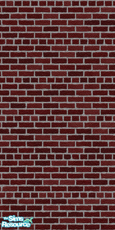 Sims 2 — Dark Red Brick Wall by oldmember_BumFluff122 — A dark red brick wall