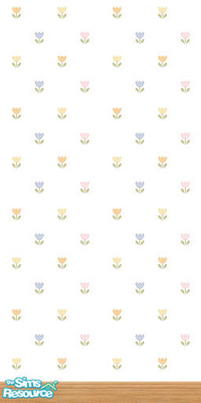 Sims 2 — Tulip Wallpaper by Sol�a — An affordable wallpaper with a nice tulip print.